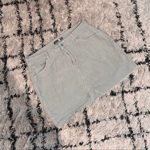 Soft Dusty Mint Denim Mini Skirt